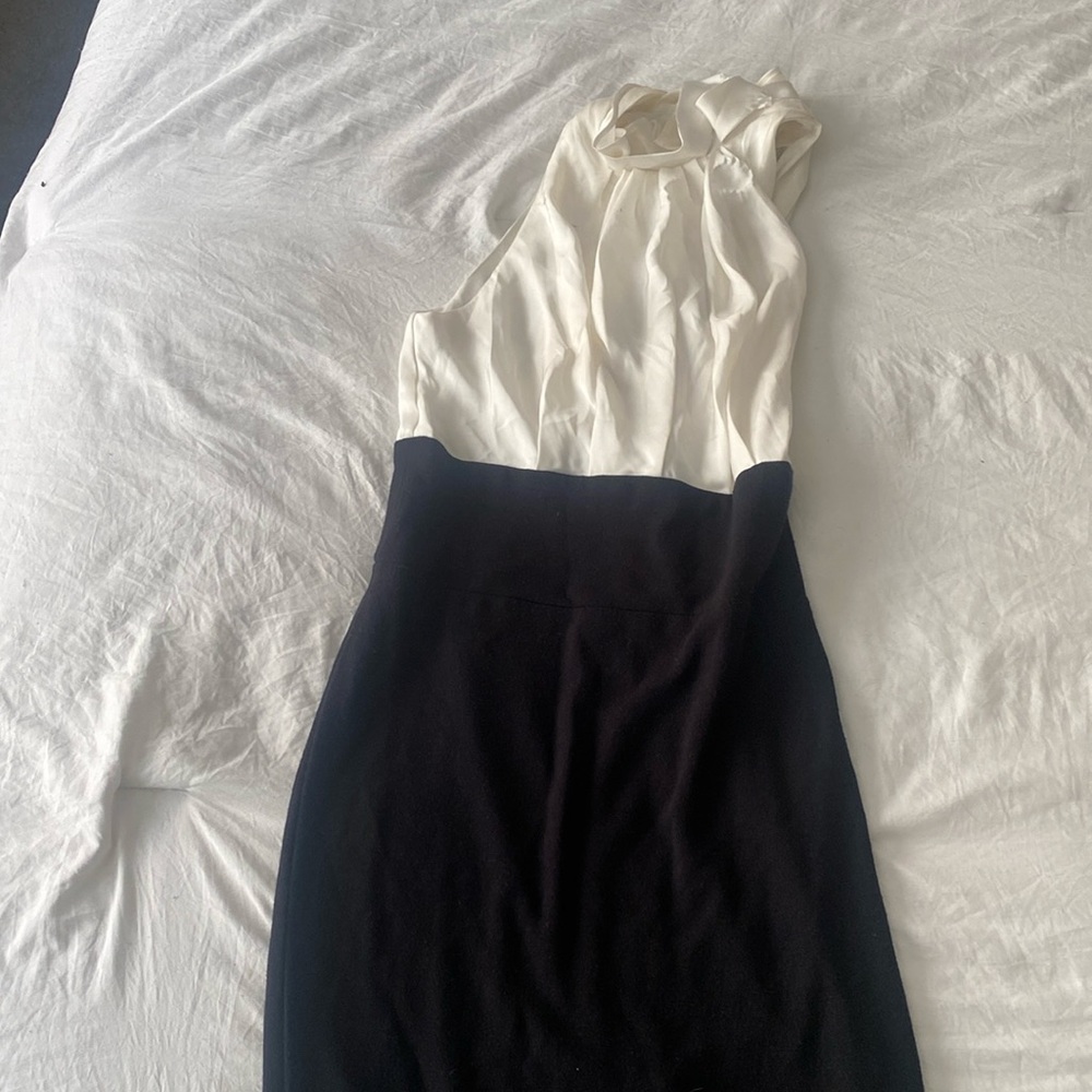 White and black dress